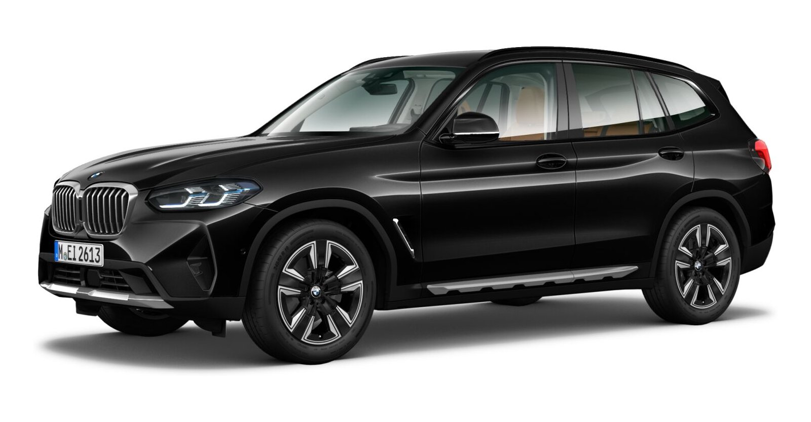 BMW X3 xDrive 20d in Schwarz von vorne BMW X3 xDrive 20d in Schwarz von vorne