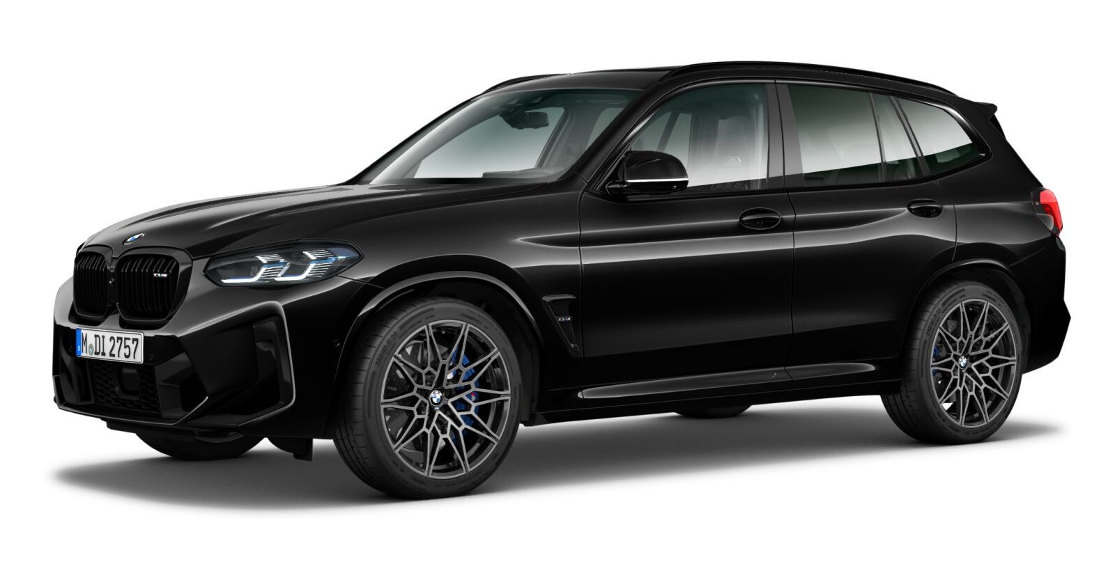 BMW X3 M Competition in Schwarz von vorne BMW X3 M Competition in Schwarz von vorne