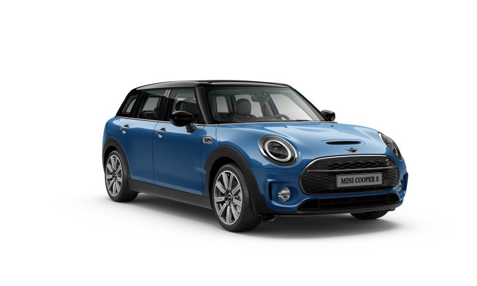 MINI Cooper S Clubman in Blau von vorne