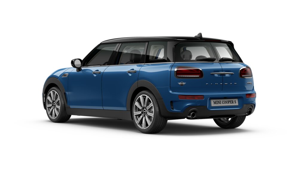 MINI MINI Clubman in Blau von hinten MINI MINI Clubman in Blau von hinten