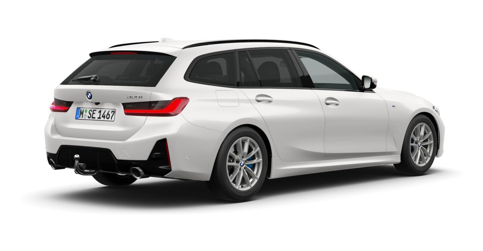 BMW BMW 3er in Weiß von hinten BMW BMW 3er in Weiß von hinten