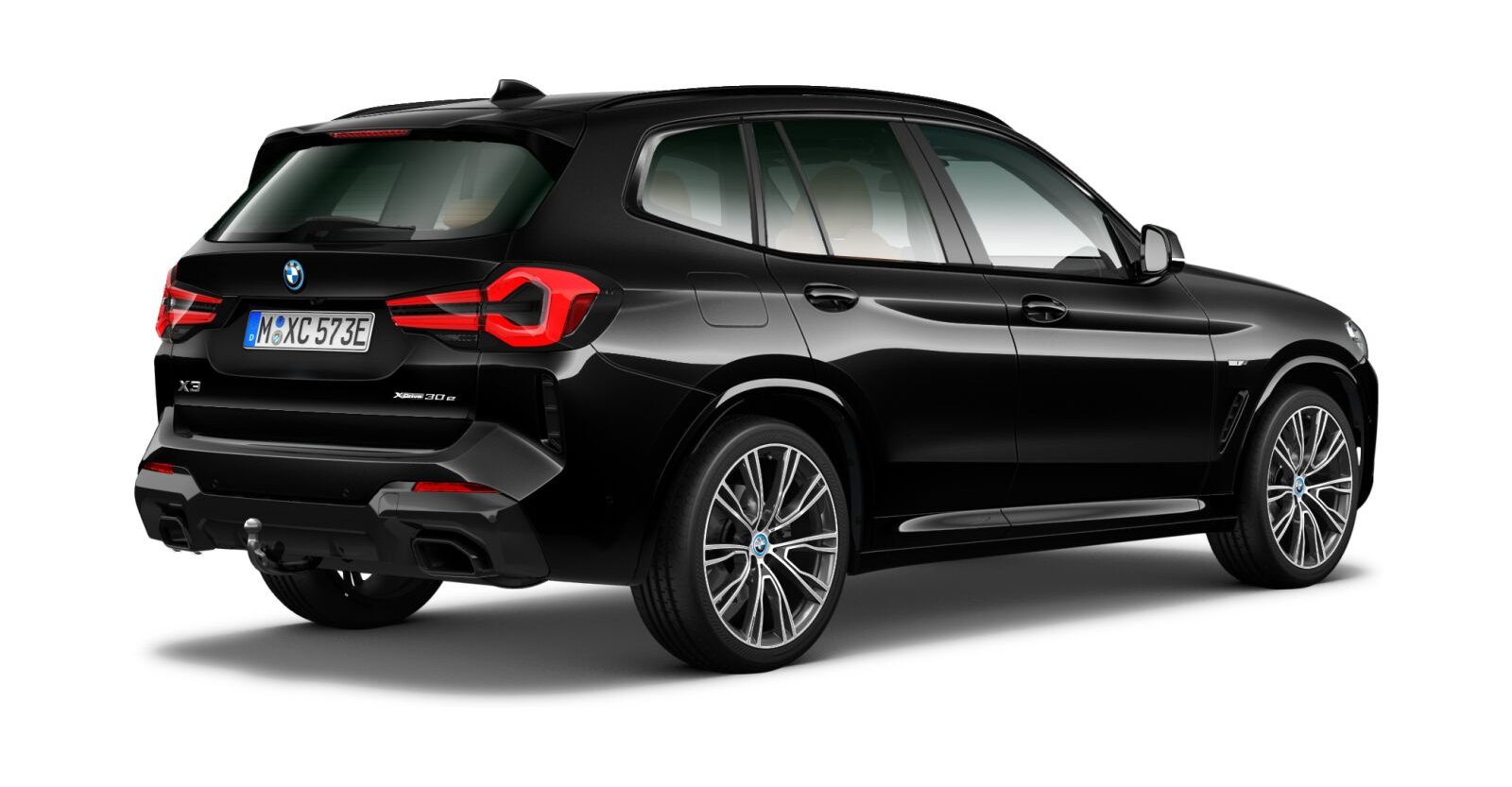 BMW BMW X in Schwarz von hinten