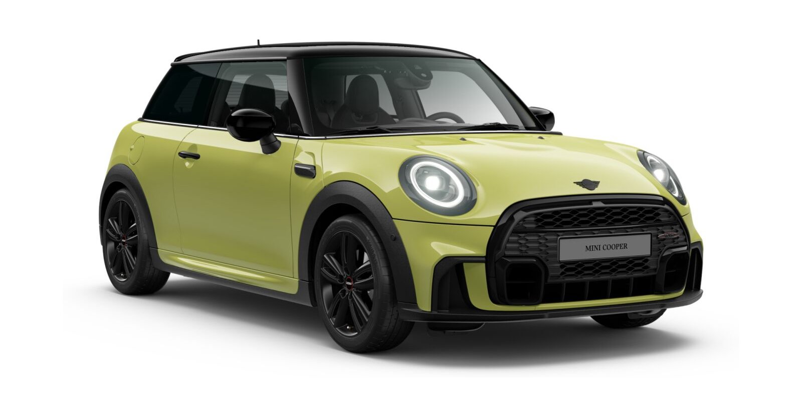 MINI Cooper 3-Türer in Gelb von vorne MINI Cooper 3-Türer in Gelb von vorne