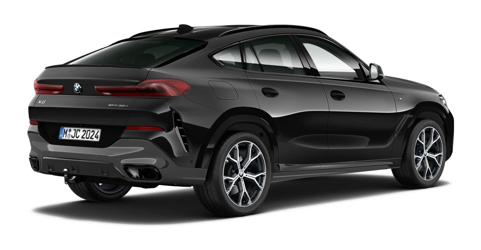 BMW BMW X in Schwarz von hinten