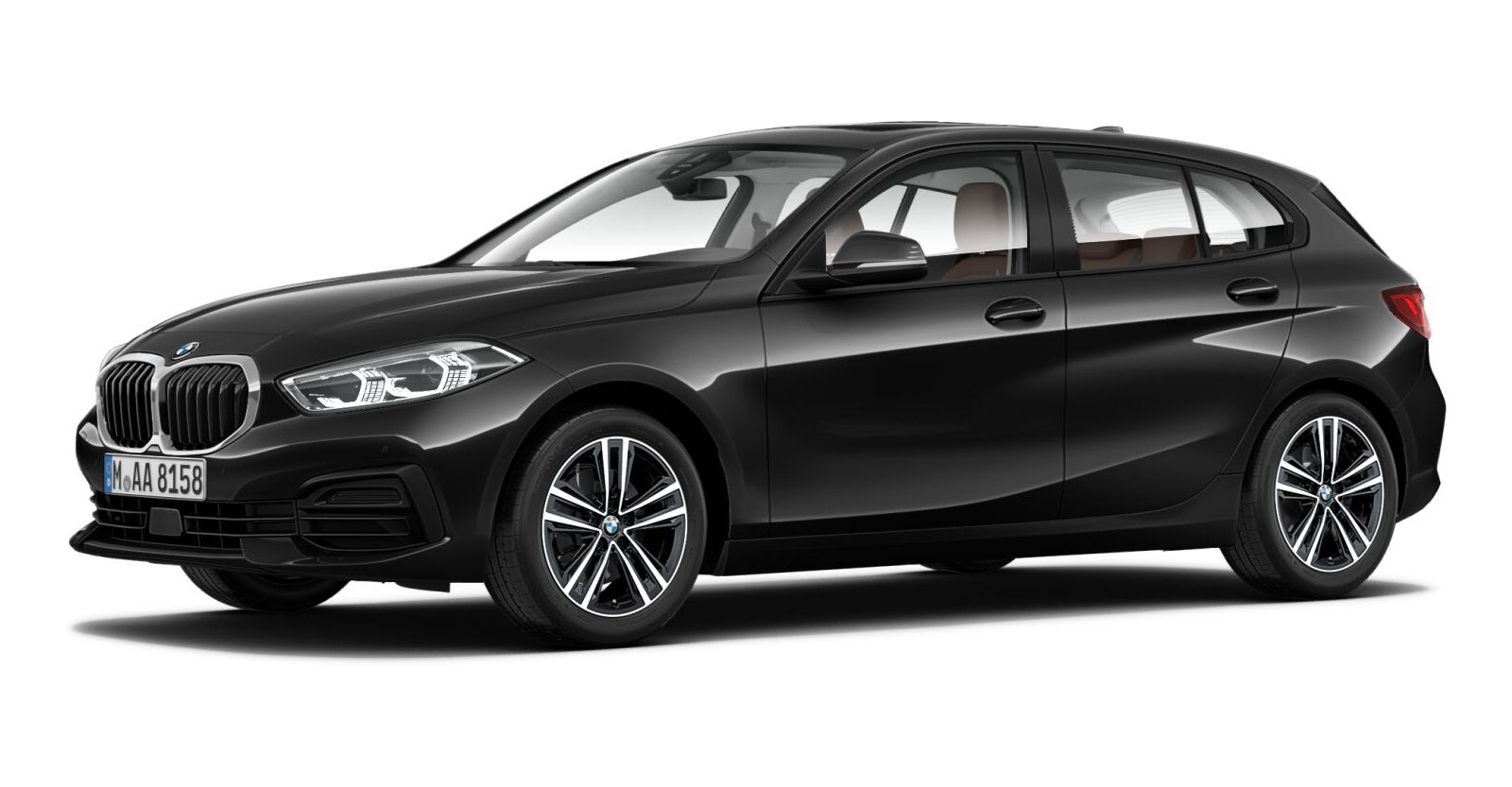 BMW BMW 1er in Schwarz von vorne BMW BMW 1er in Schwarz von vorne