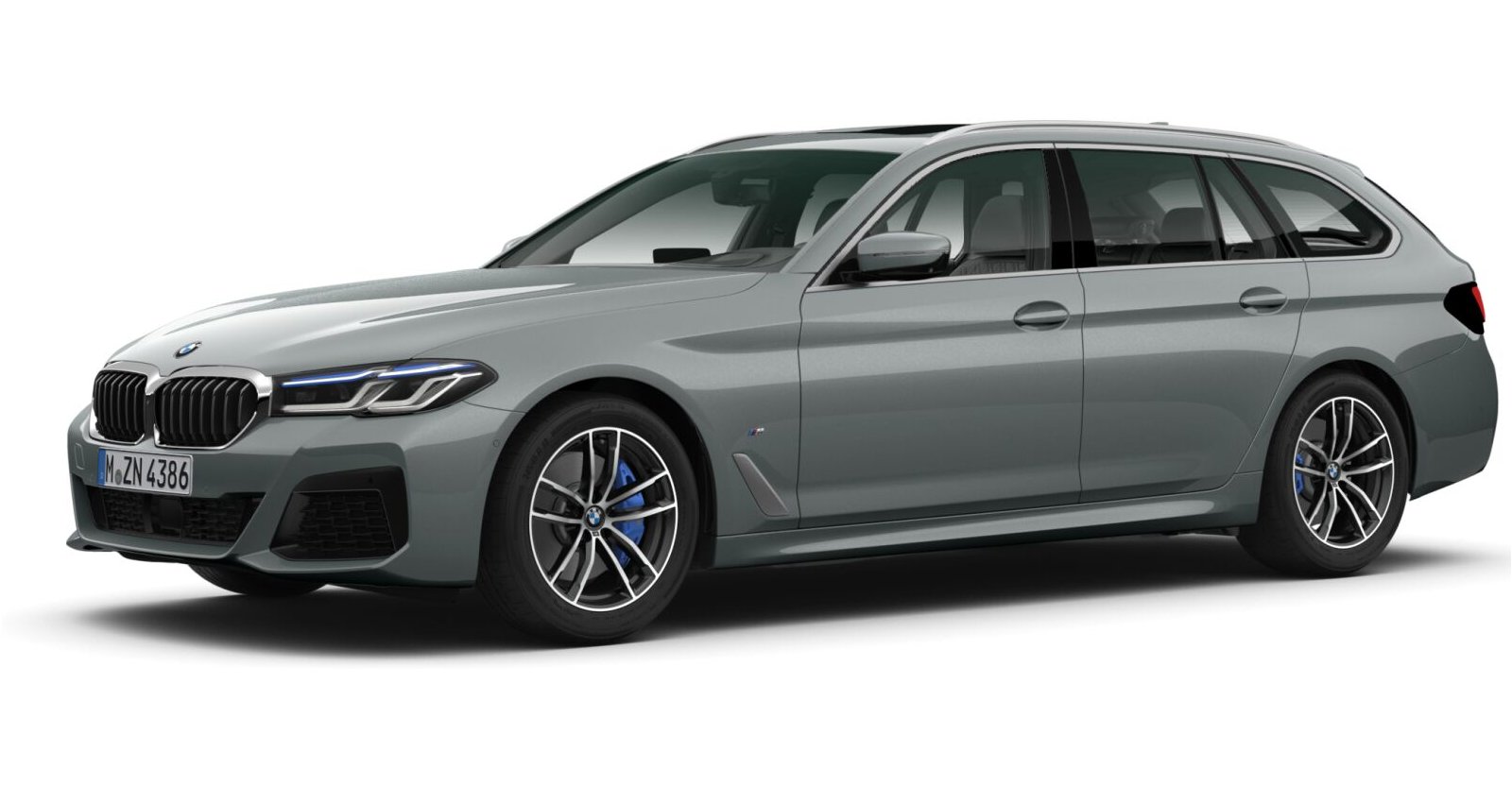 BMW 530d xDrive Touring in Grau von vorne BMW 530d xDrive Touring in Grau von vorne