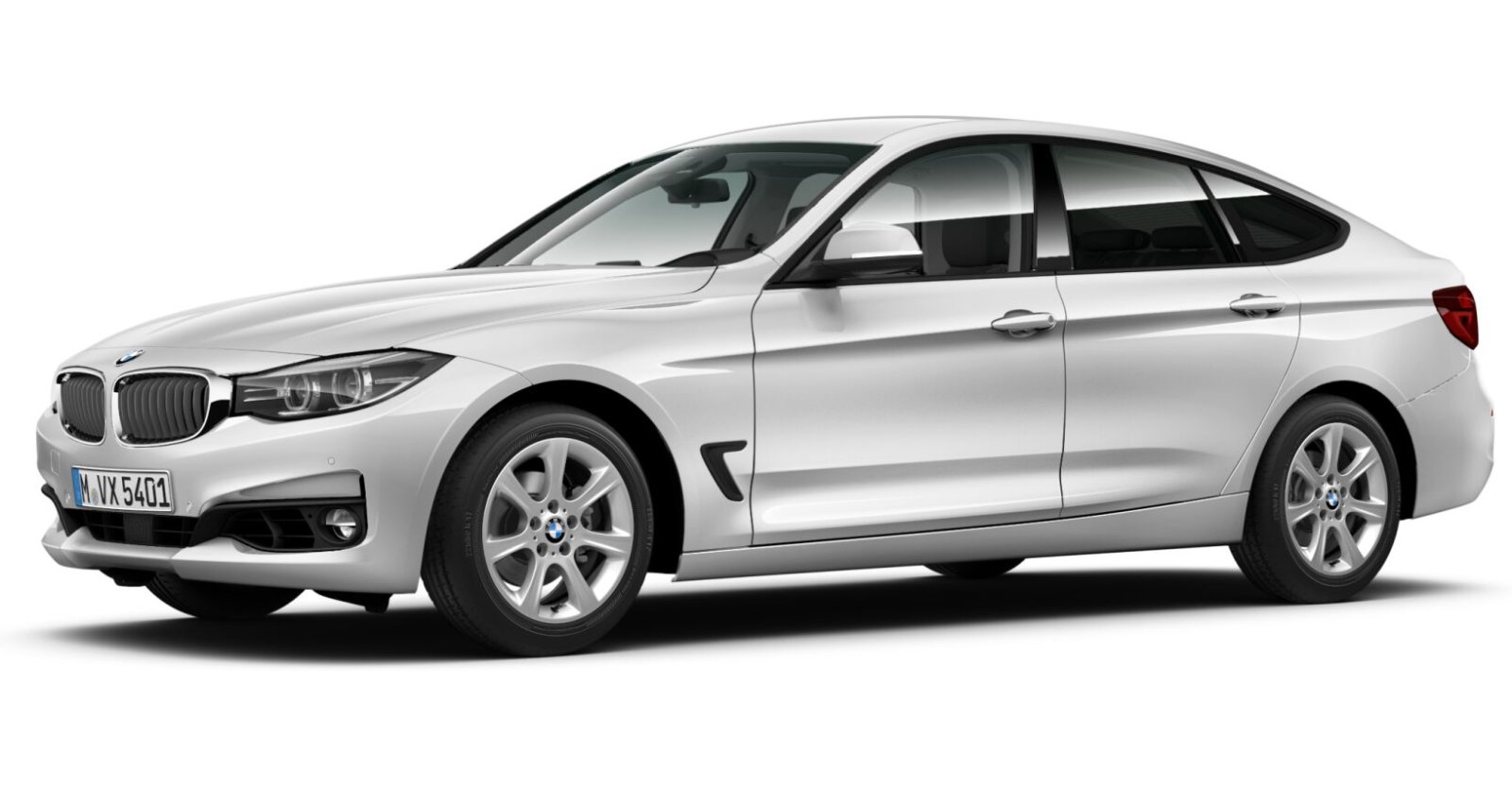 BMW 320i xDrive Gran Turismo in Weiß von vorne BMW 320i xDrive Gran Turismo in Weiß von vorne