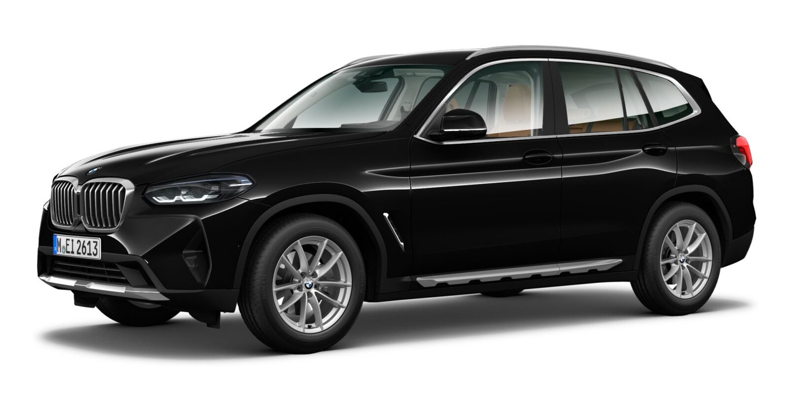 BMW X3 xDrive 20d in Schwarz von vorne BMW X3 xDrive 20d in Schwarz von vorne
