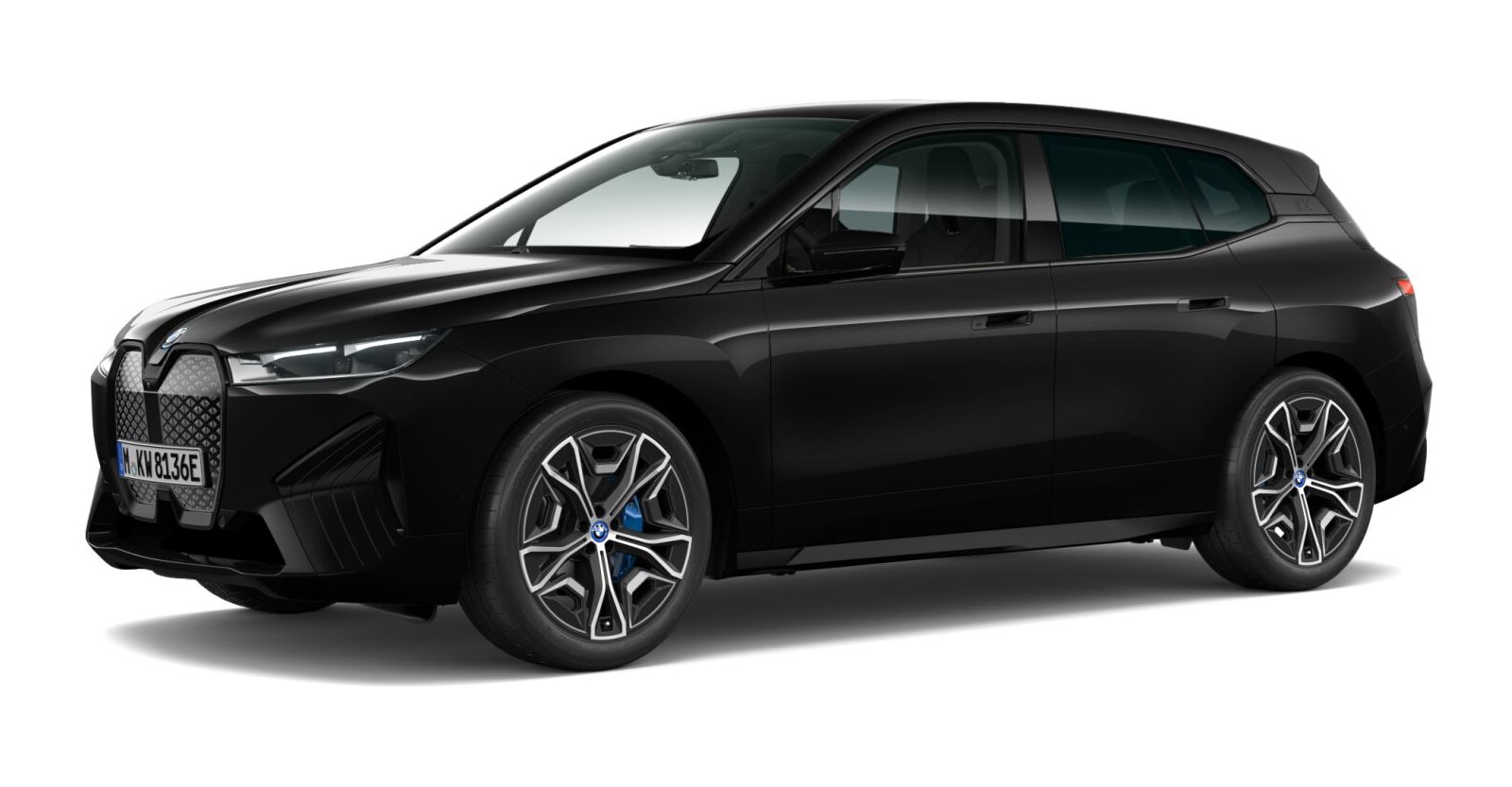 BMW iX xDrive40 in Schwarz von vorne BMW iX xDrive40 in Schwarz von vorne