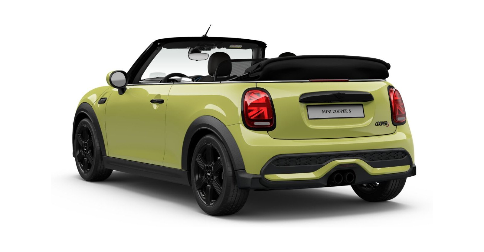 MINI MINI Cabrio in Gelb von hinten MINI MINI Cabrio in Gelb von hinten