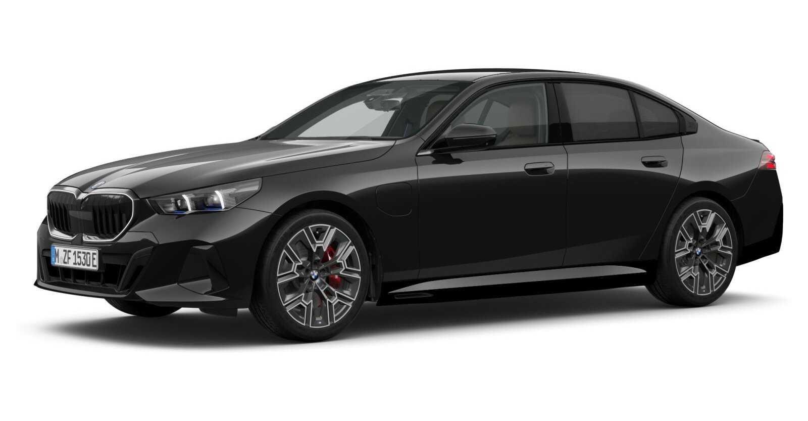 BMW BMW 5er in Schwarz von vorne