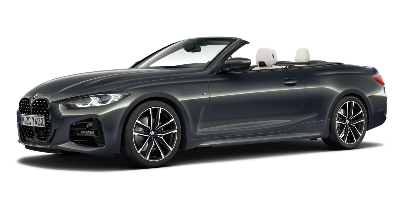 BMW 420d Cabrio in Grau von vorne BMW 420d Cabrio in Grau von vorne