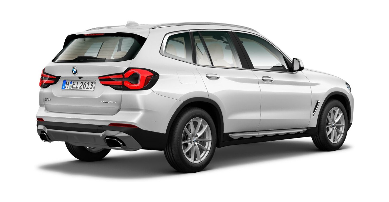 BMW BMW X in Weiß von hinten BMW BMW X in Weiß von hinten