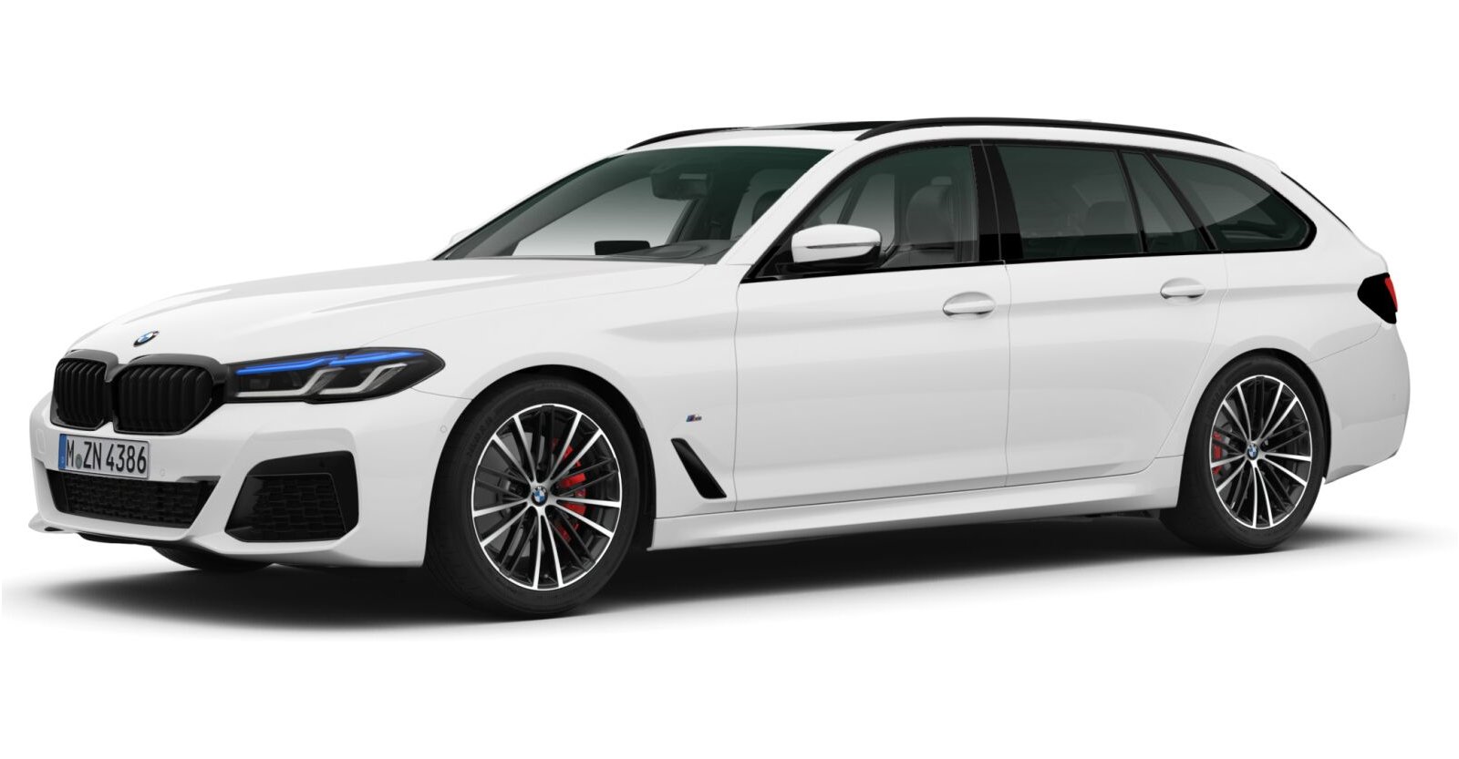 BMW BMW 5er in Weiß von vorne BMW BMW 5er in Weiß von vorne
