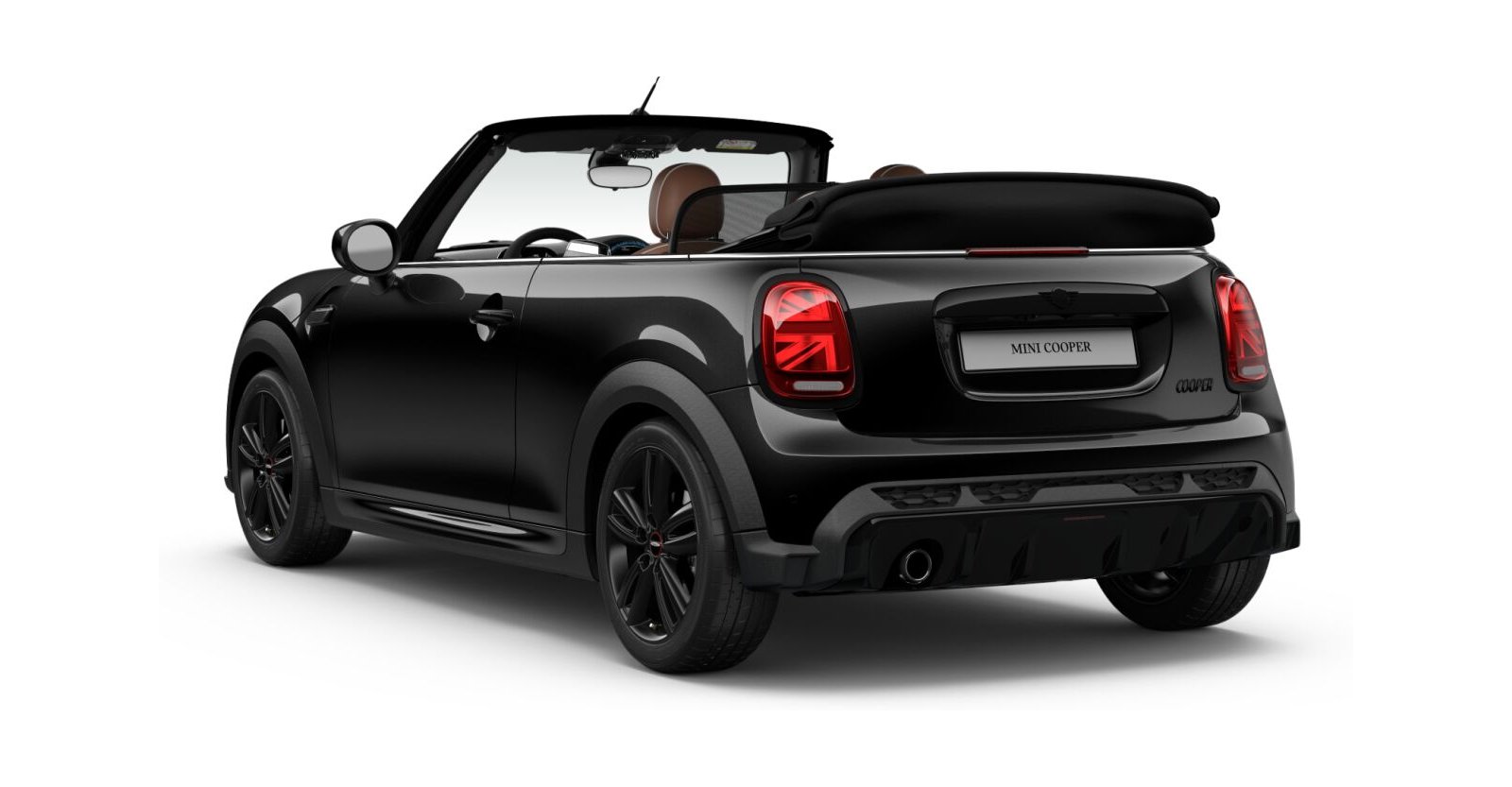 MINI MINI Cabrio in Schwarz von hinten MINI MINI Cabrio in Schwarz von hinten