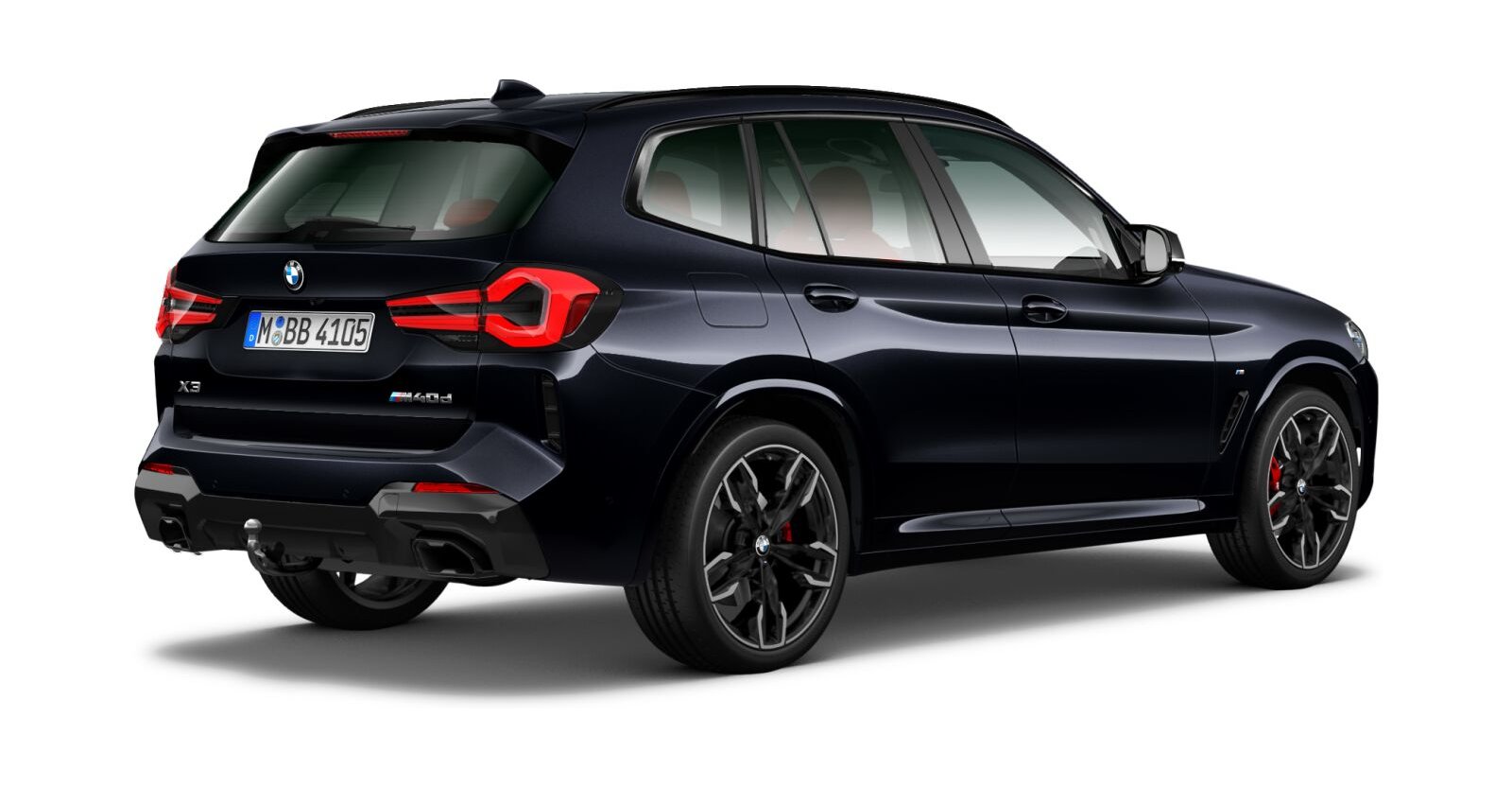 BMW BMW X in Schwarz von hinten