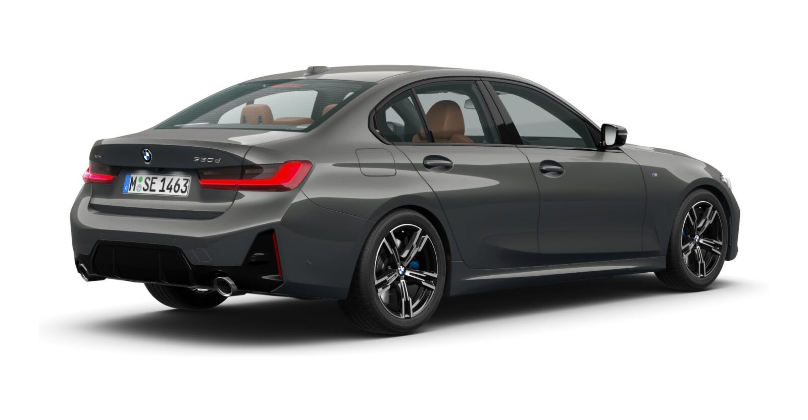 BMW BMW 3er in Grau von hinten BMW BMW 3er in Grau von hinten