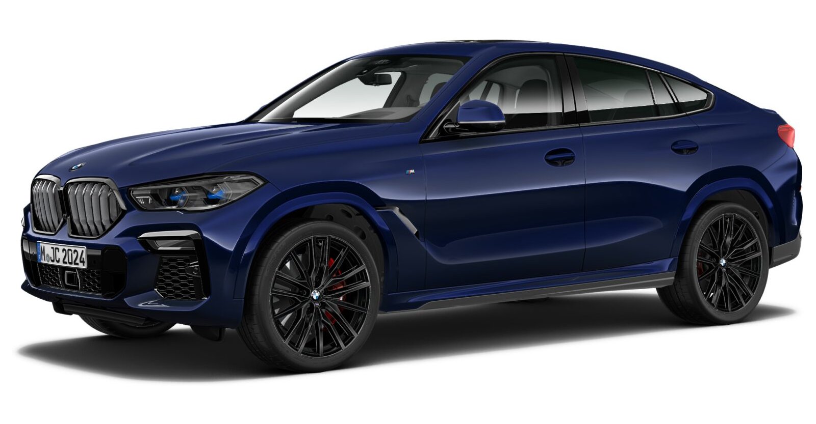 BMW X6 xDrive40i in Blau von vorne BMW X6 xDrive40i in Blau von vorne
