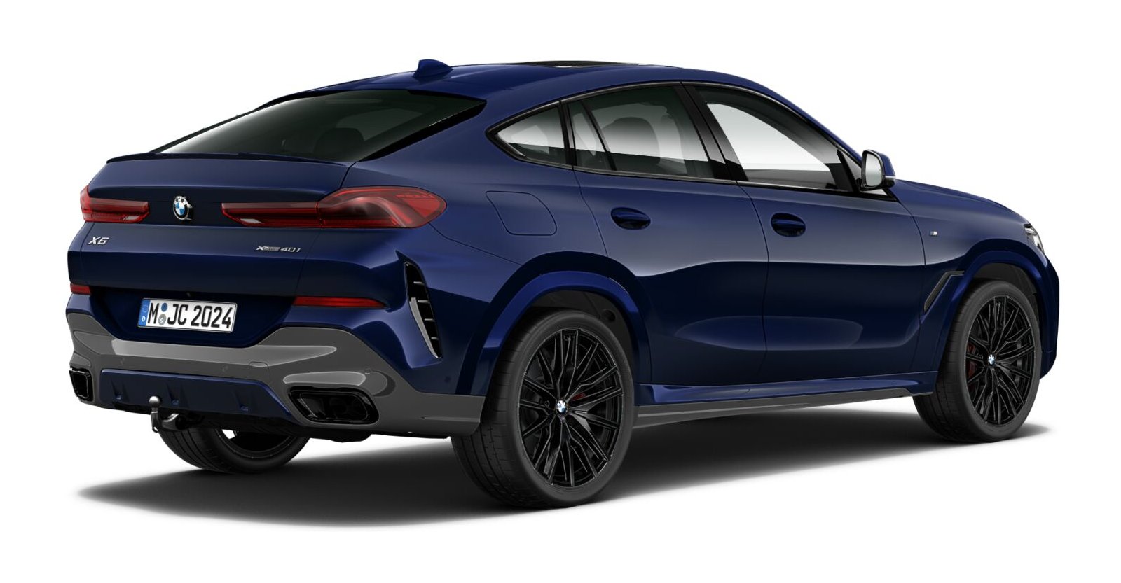 BMW BMW X in Blau von hinten BMW BMW X in Blau von hinten