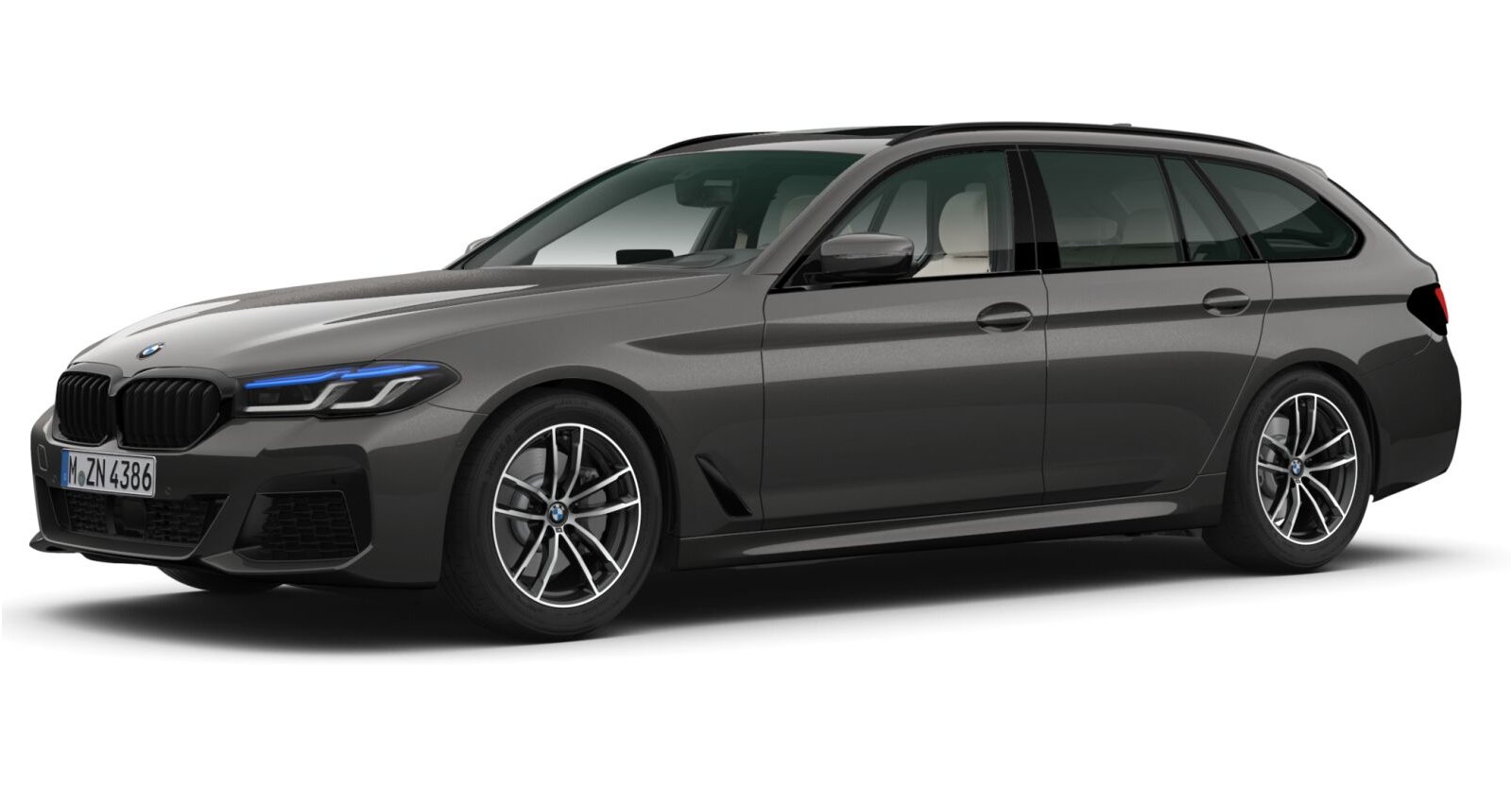 BMW 520d Touring in Grau von vorne