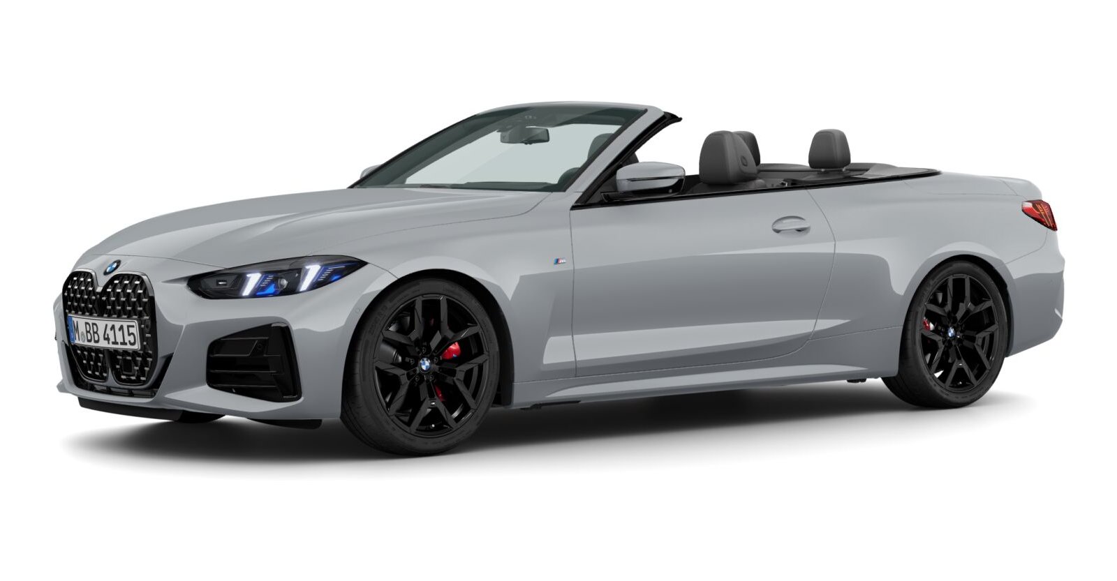 BMW 420i Cabrio in Grau von vorne