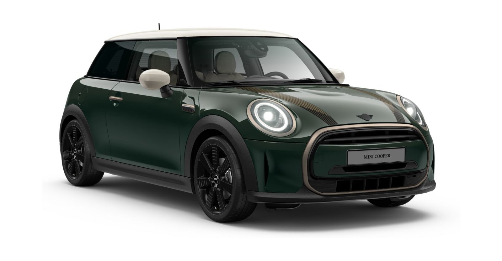 MINI MINI 3-Türer in Grün von vorne MINI MINI 3-Türer in Grün von vorne