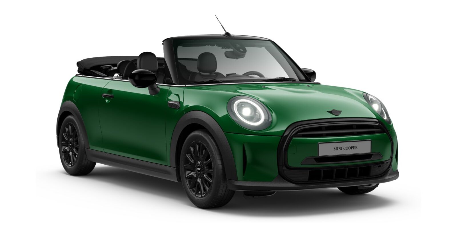 MINI Cooper Cabrio in Grün von vorne MINI Cooper Cabrio in Grün von vorne
