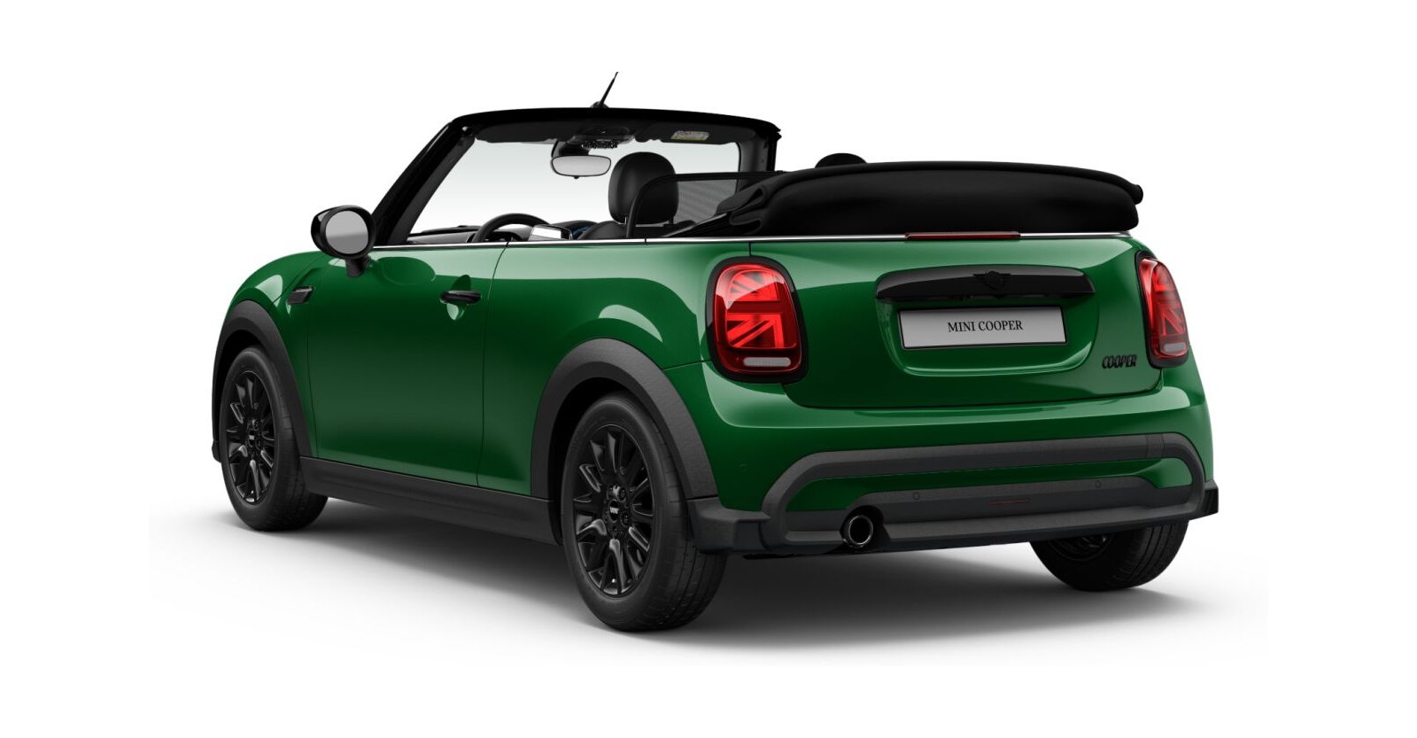 MINI MINI Cabrio in Grün von hinten