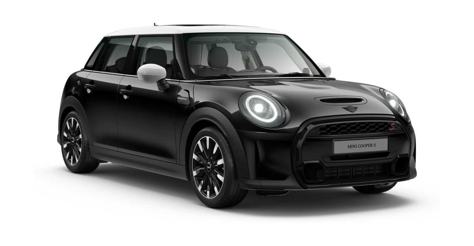 MINI Cooper S 5-Türer in Schwarz von vorne MINI Cooper S 5-Türer in Schwarz von vorne