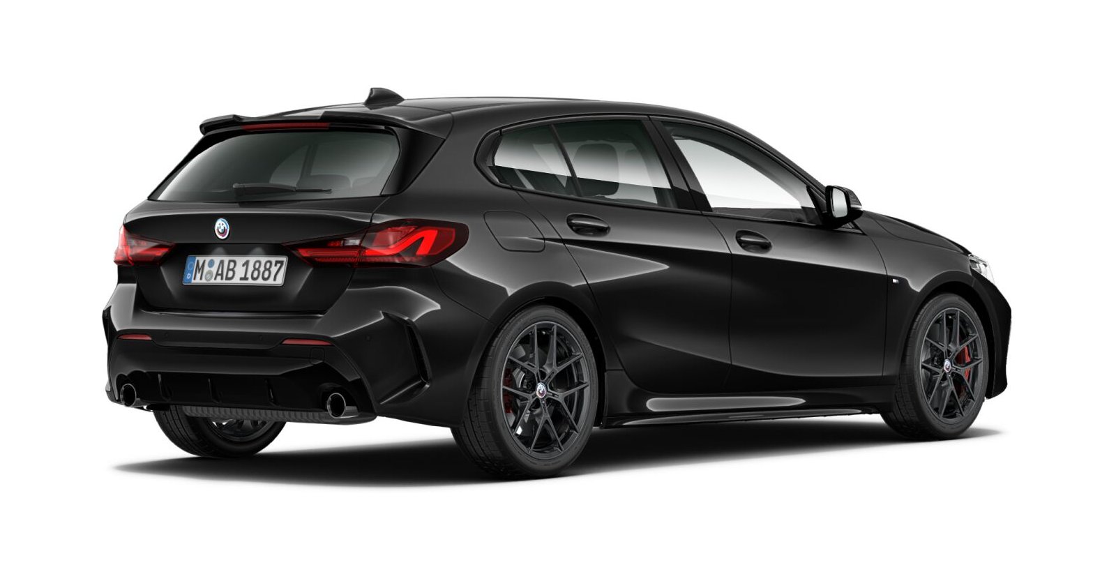 BMW BMW 1er in Schwarz von hinten BMW BMW 1er in Schwarz von hinten