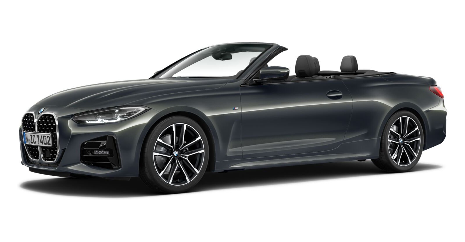 BMW 430i Cabrio in Grau von vorne BMW 430i Cabrio in Grau von vorne