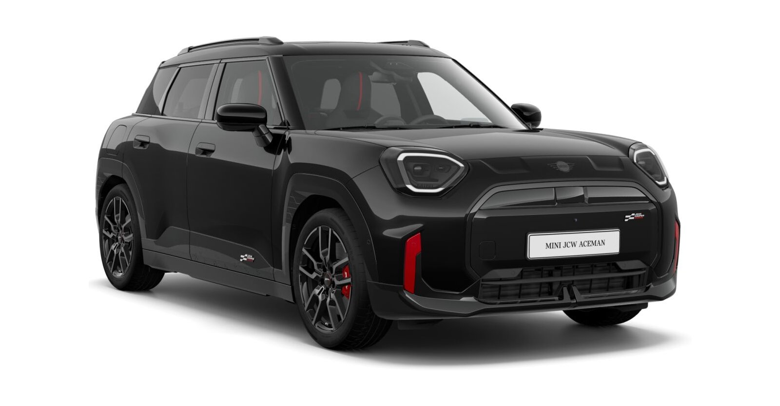 MINI John Cooper Works Aceman E in Schwarz von vorne MINI John Cooper Works Aceman E in Schwarz von vorne