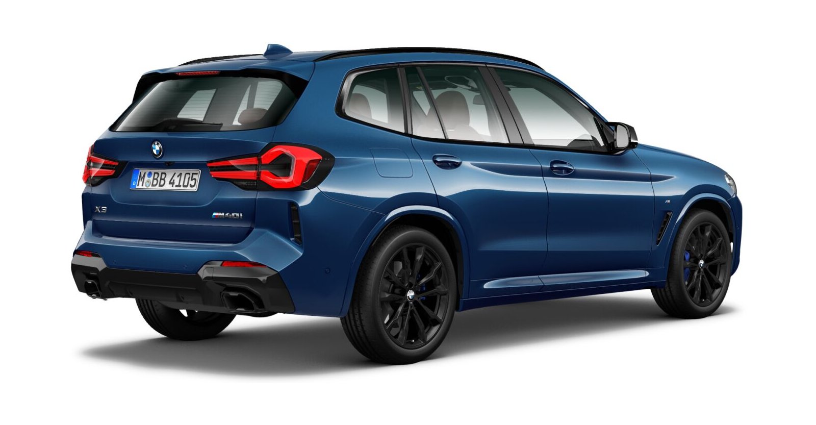 BMW BMW X in Blau von hinten BMW BMW X in Blau von hinten