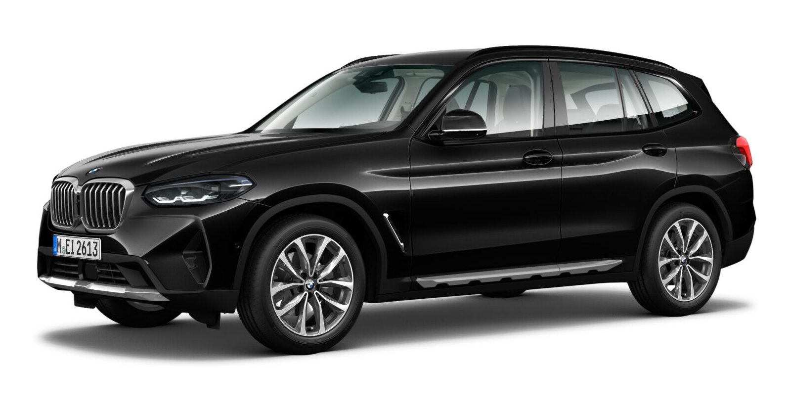 BMW X3 xDrive 20d in Schwarz von vorne