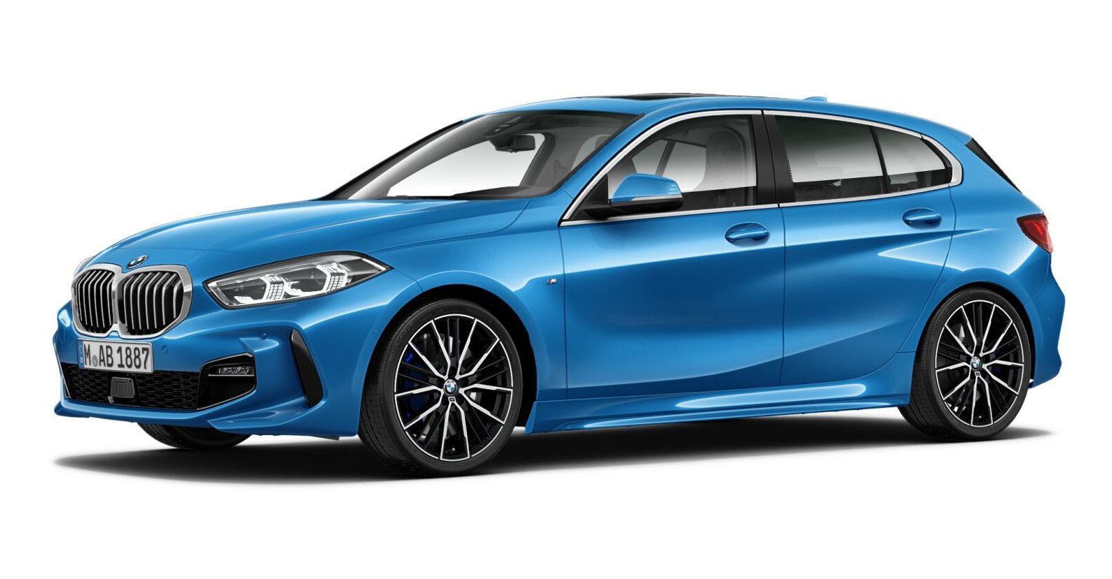 BMW BMW 1er in Blau von vorne BMW BMW 1er in Blau von vorne