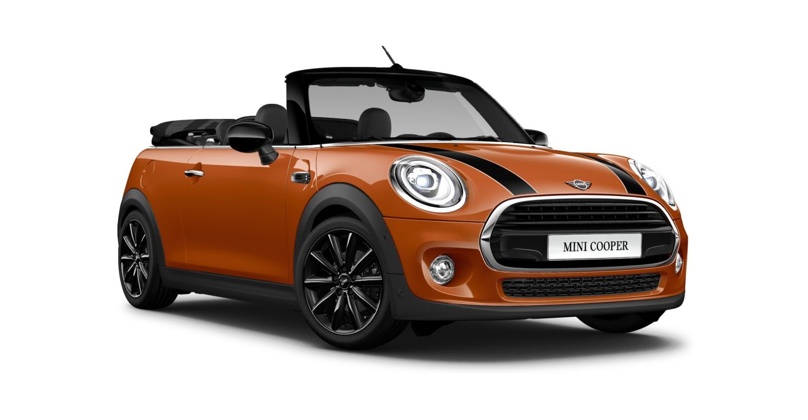 MINI MINI Cabrio in Orange von vorne MINI MINI Cabrio in Orange von vorne