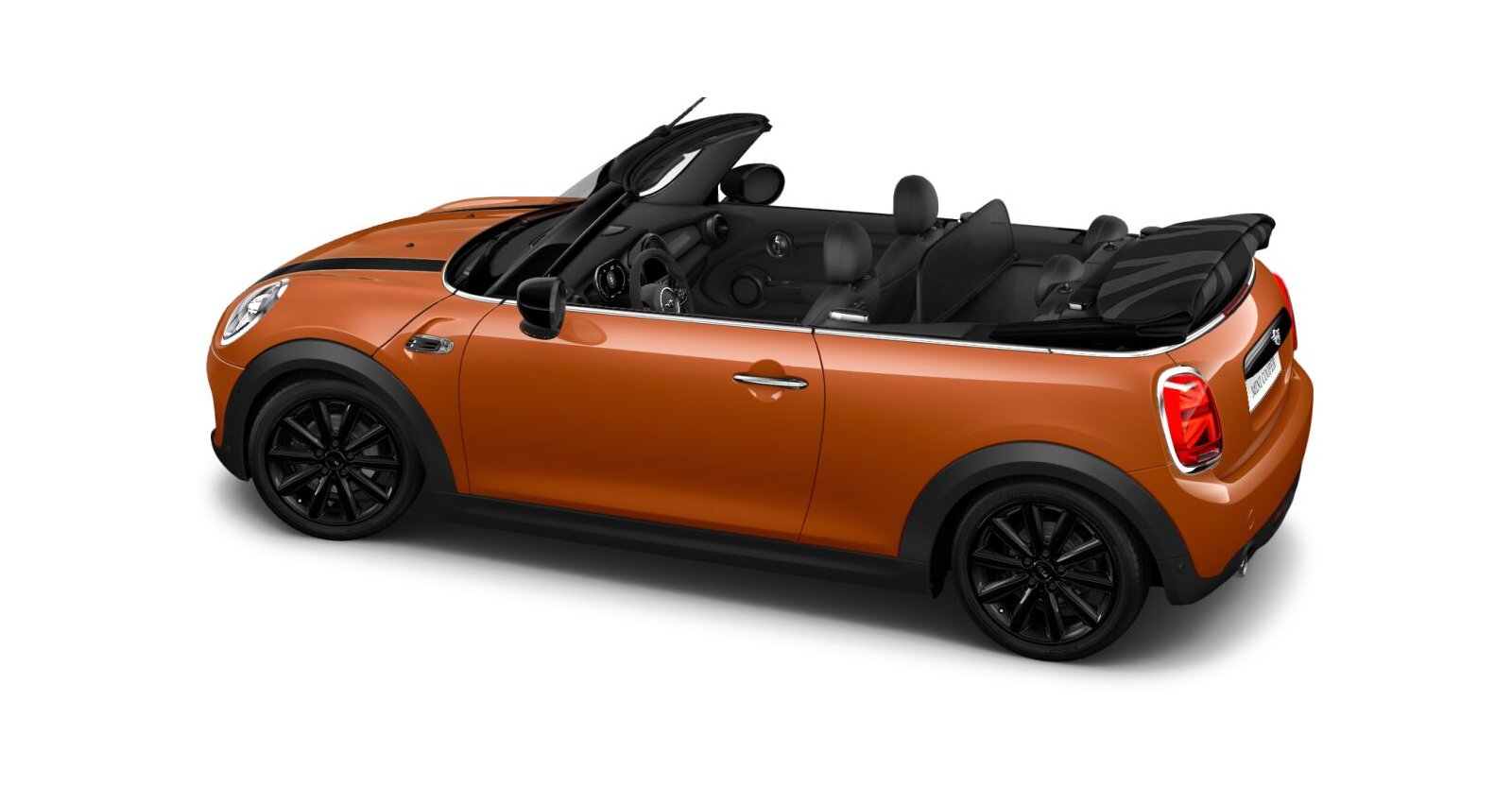 MINI MINI Cabrio in Orange von hinten MINI MINI Cabrio in Orange von hinten