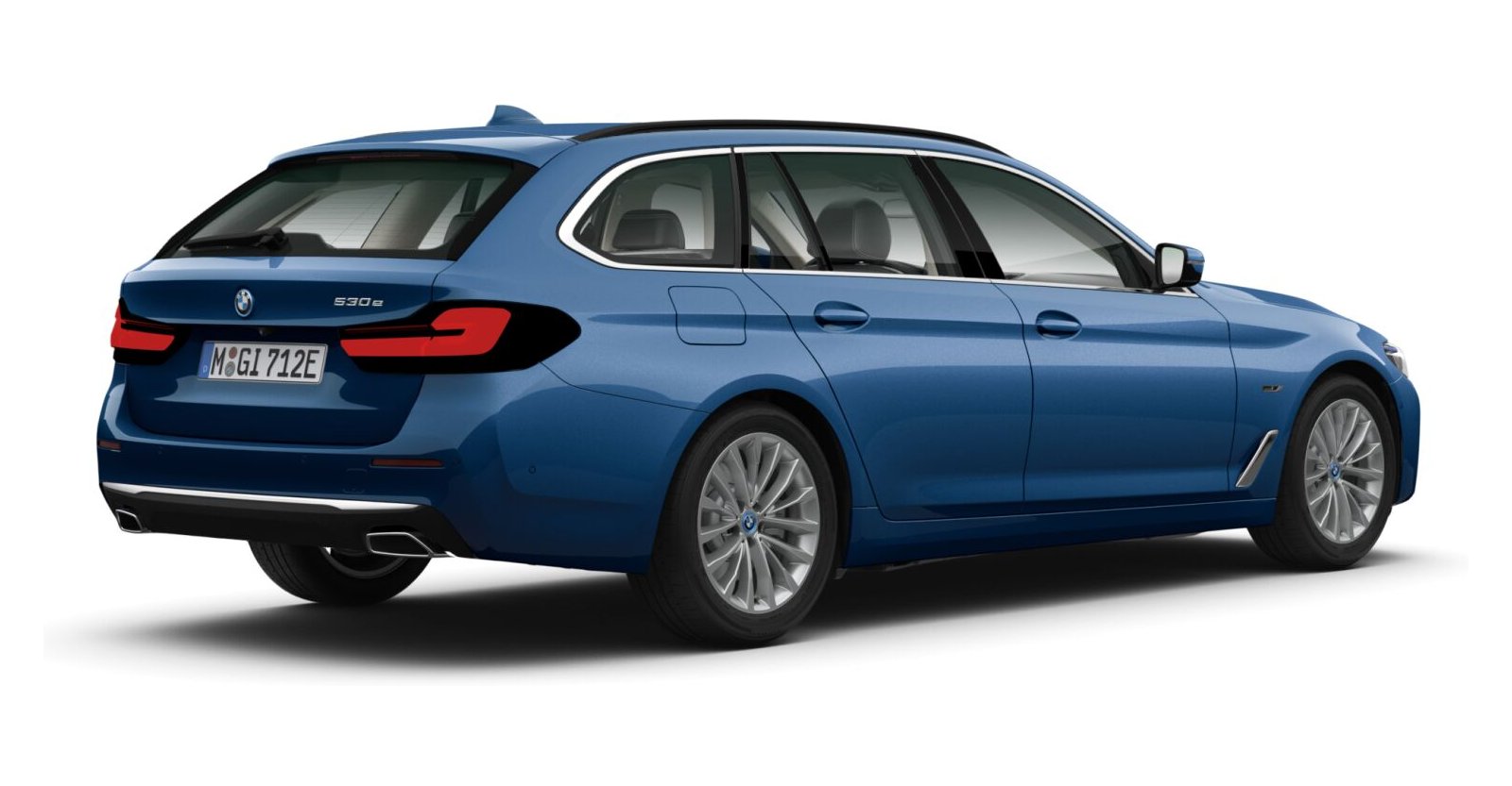 BMW BMW 5er in Blau von hinten BMW BMW 5er in Blau von hinten