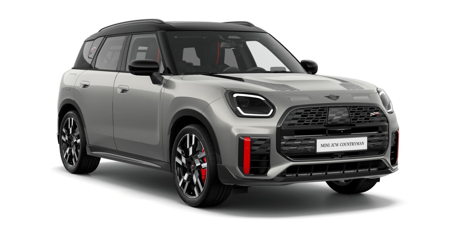 MINI JCW Countryman ALL4 in Silber von vorne MINI JCW Countryman ALL4 in Silber von vorne
