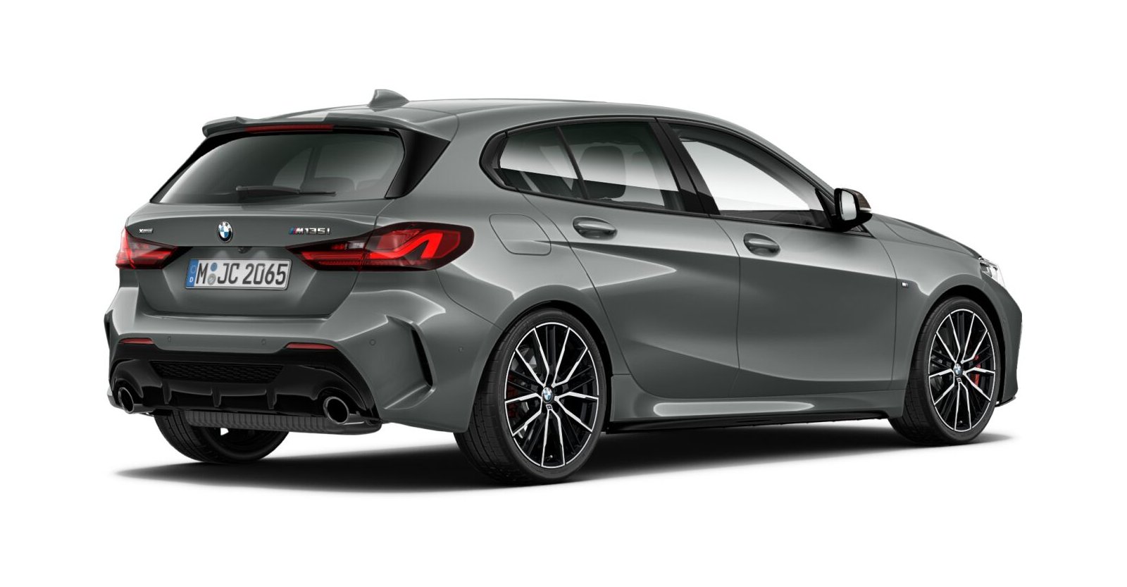 BMW BMW 1er in Grau von hinten BMW BMW 1er in Grau von hinten