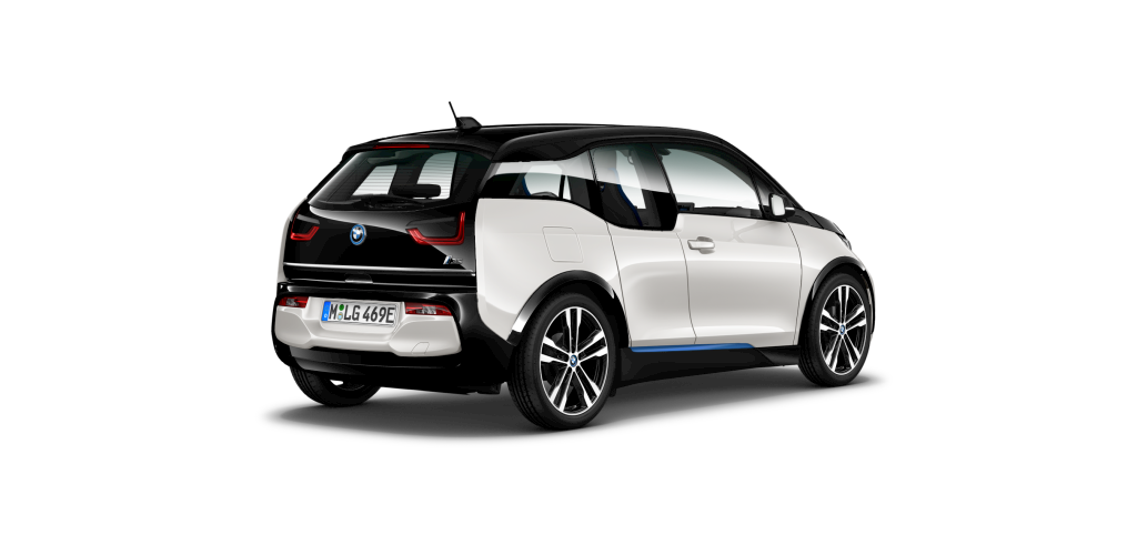 BMW BMW I in Weiß von hinten