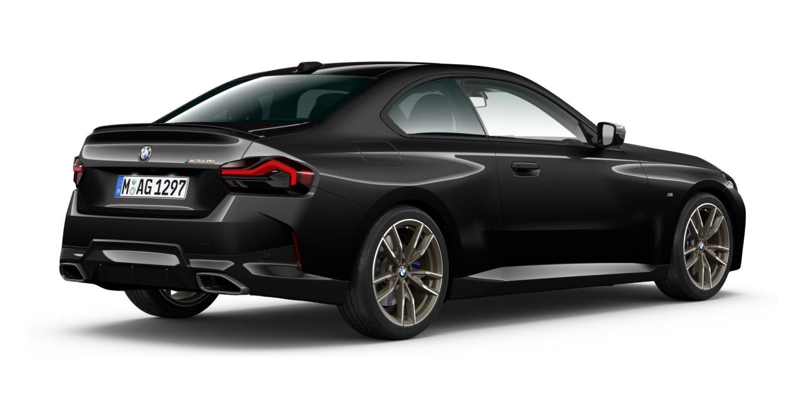 BMW BMW 2er in Schwarz von hinten BMW BMW 2er in Schwarz von hinten