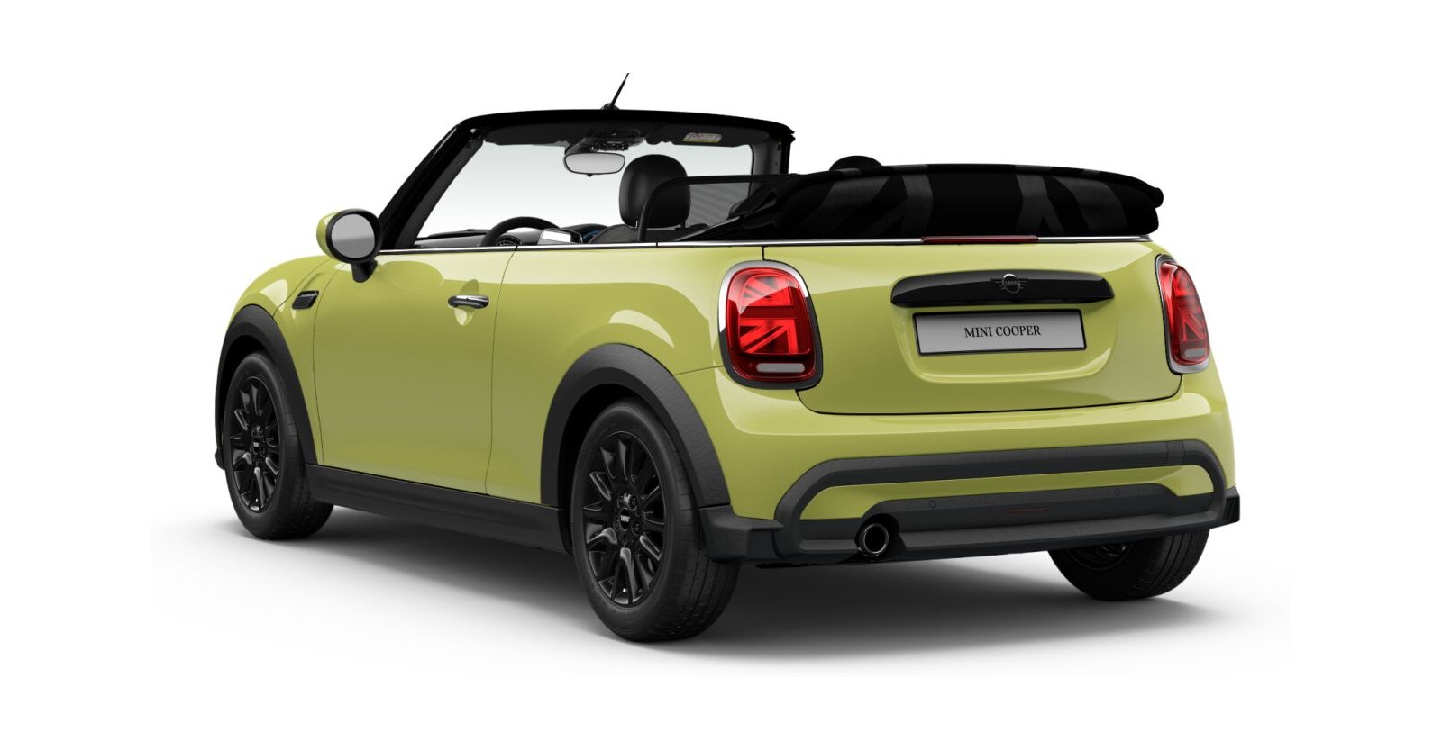 MINI MINI Cabrio in Gelb von hinten MINI MINI Cabrio in Gelb von hinten