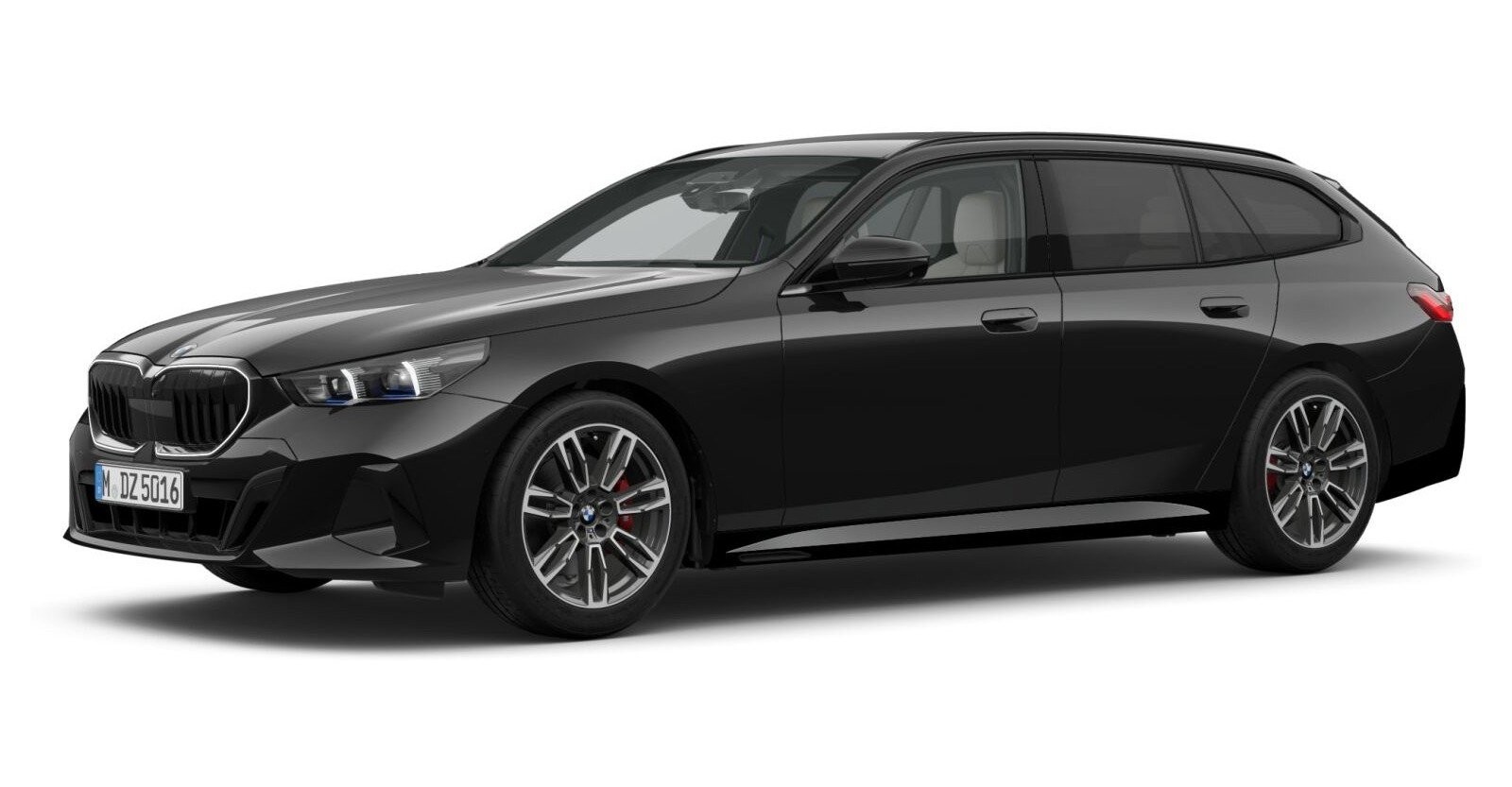 BMW 520d xDrive Touring in Schwarz von vorne BMW 520d xDrive Touring in Schwarz von vorne