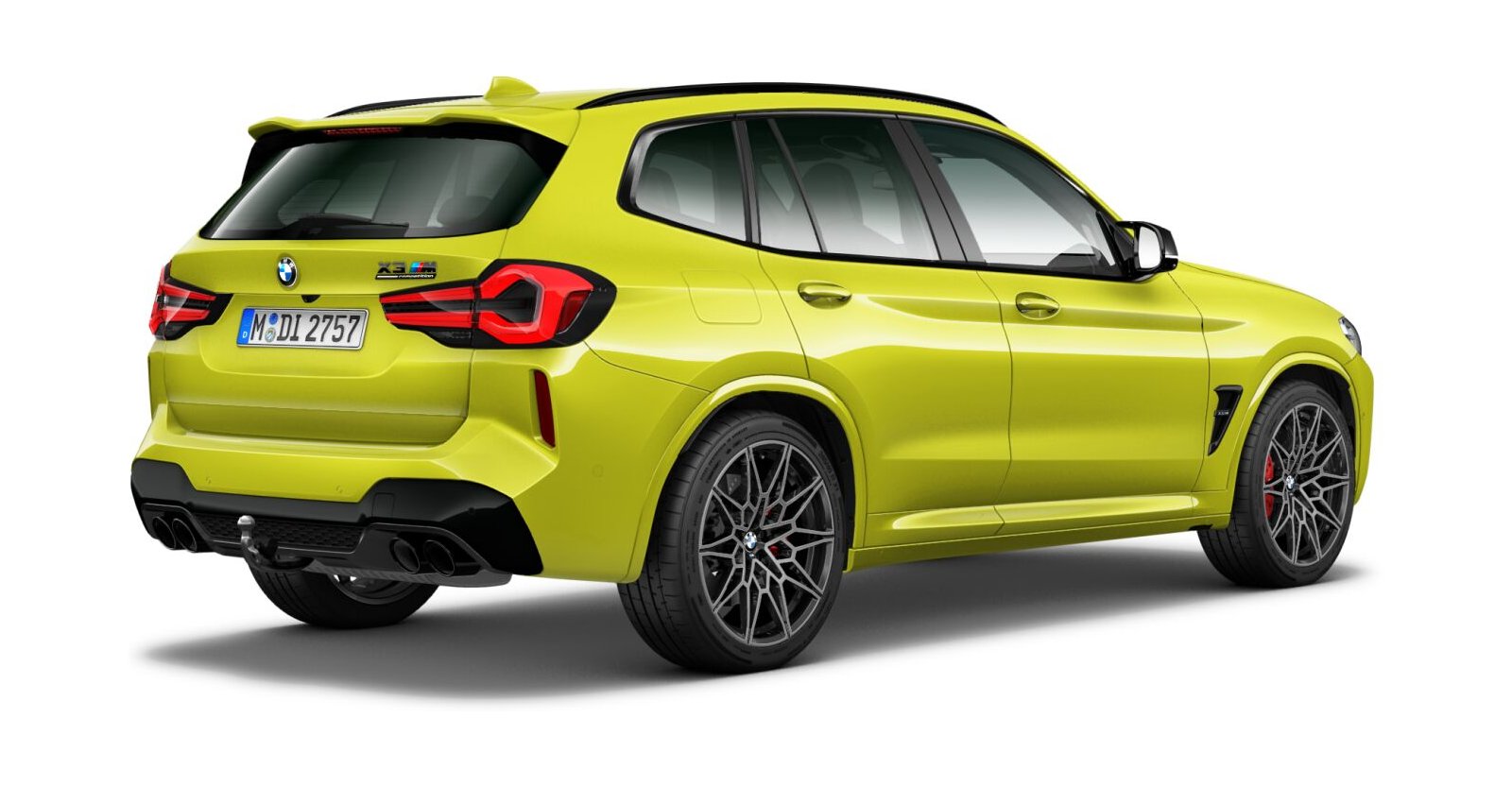 BMW BMW M in Gelb von hinten BMW BMW M in Gelb von hinten
