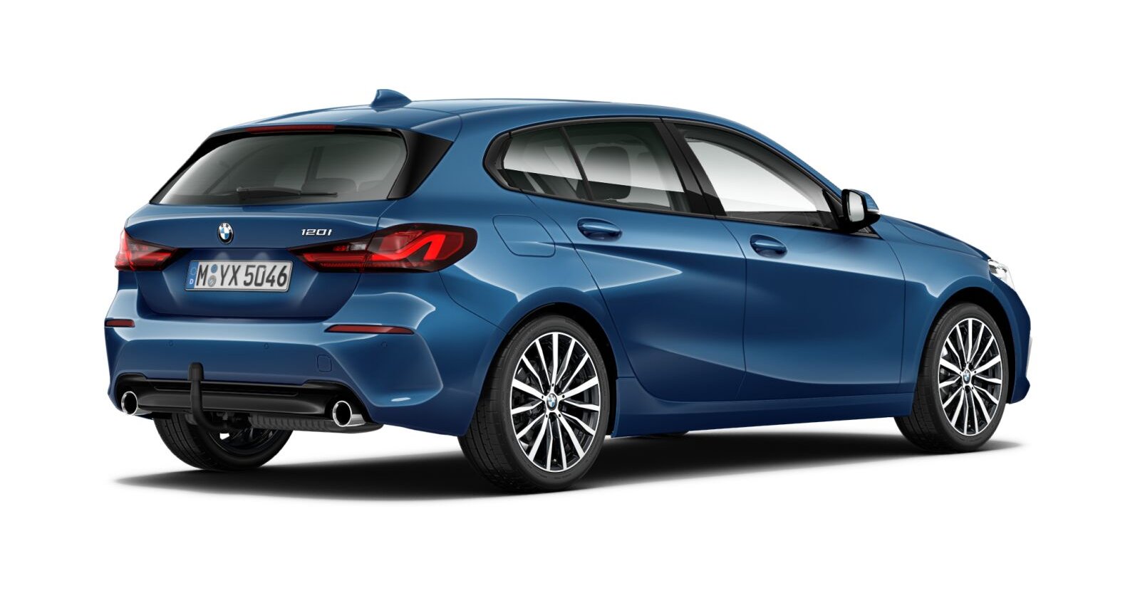 BMW BMW 1er in Blau von hinten