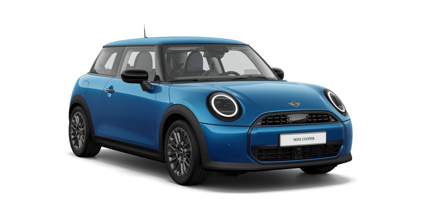 MINI Cooper C in Blau von vorne MINI Cooper C in Blau von vorne