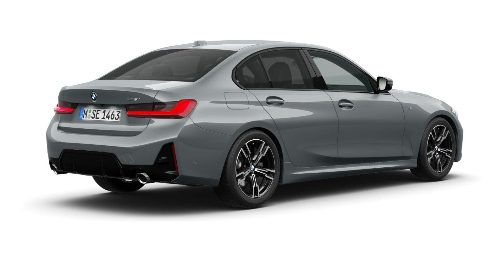 BMW BMW 3er in Grau von hinten BMW BMW 3er in Grau von hinten