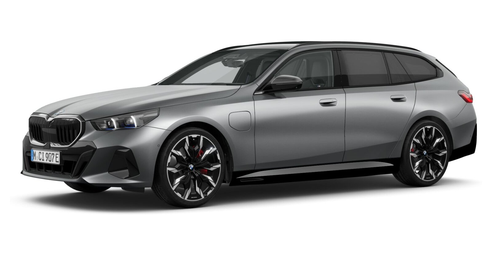 BMW 550e xDrive Touring in Grau von vorne BMW 550e xDrive Touring in Grau von vorne