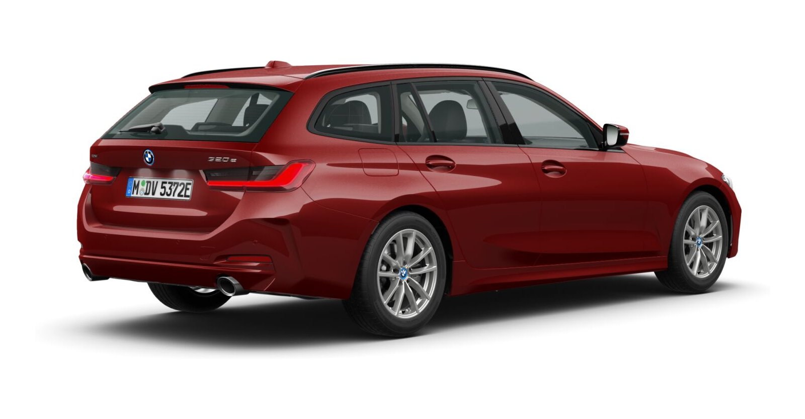 BMW BMW 3er in Rot von hinten
